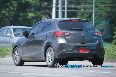 Private Eco Car, Mazda 2.  Stock Photo