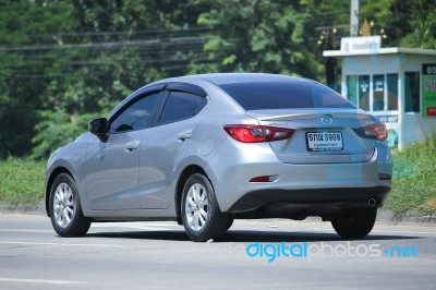 Private Eco Car, Mazda 2.  Stock Photo