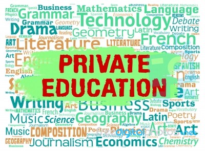 Private Education Indicates Non Government And Learning Stock Image