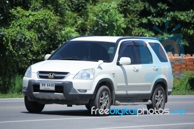 Private Honda Crv. Urban Suv Car Stock Photo