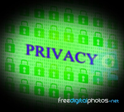 Private Privacy Represents Safety Secret And Encryption Stock Image