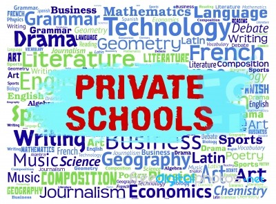 Private Schools Means Non State And Educating Stock Image