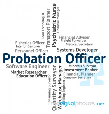 Probation Officer Shows Position Administrators And Administrato… Stock Image