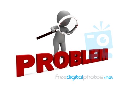 Problem Character Means Difficulty Dispute Or Trouble Stock Image