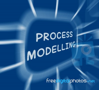 Process Modelling Diagram Displays Representing Business Process… Stock Image