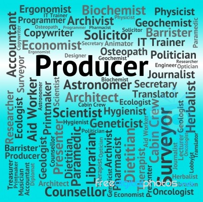 Producer Job Shows Employment Occupations And Production Stock Image