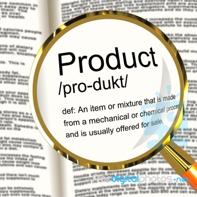 Product Definition Magnifier Stock Image