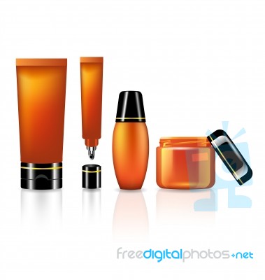 Product Set For Skin Care Of Orange Collection Stock Image