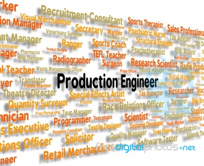 Production Engineer Means Position Hire And Work Stock Image