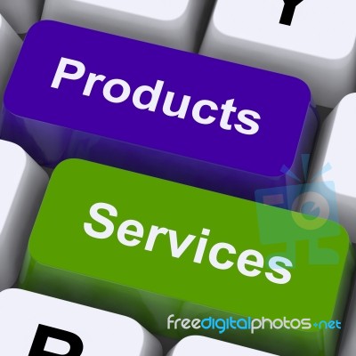 Products And Services Keys Stock Image