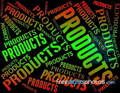 Products Word Represents Selling Goods And Export Stock Image