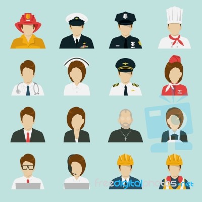 Profession People Icons Stock Image