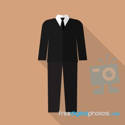 Professional Suit Flat Icon Stock Image