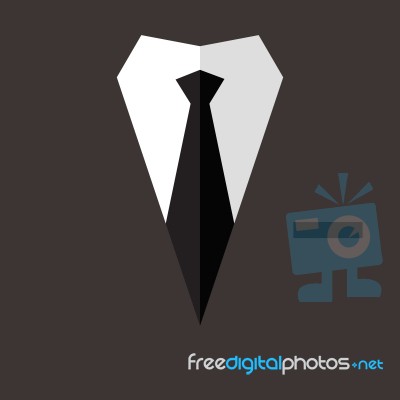 Professional Suit Flat Poster Stock Image