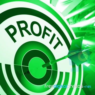 Profit Means Market And Trade Earning Stock Image