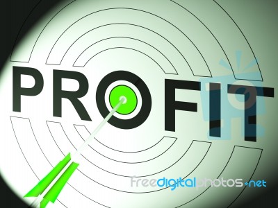 Profit Shows Business Success In Trading Stock Image