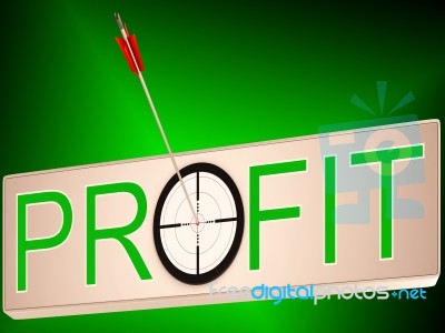 Profit Shows Earning Revenue And Business Growth Stock Image