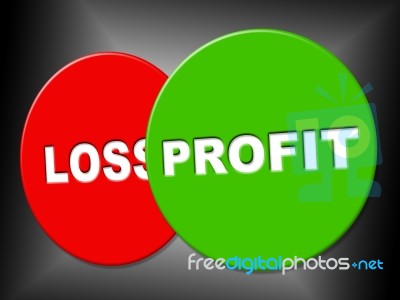 Profit Sign Shows Earn Earnings And Advertisement Stock Image