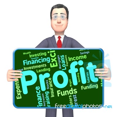 Profit Word Represents Text Profits And Words Stock Image