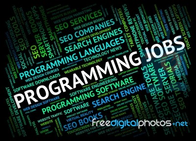 Programming Jobs Represents Software Development And Career Stock Image