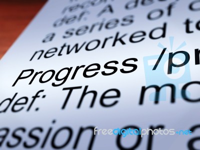 Progress Definition Stock Photo