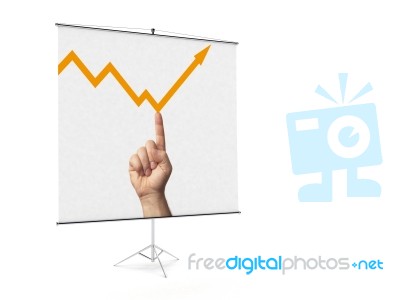 Projector With Graph Stock Image