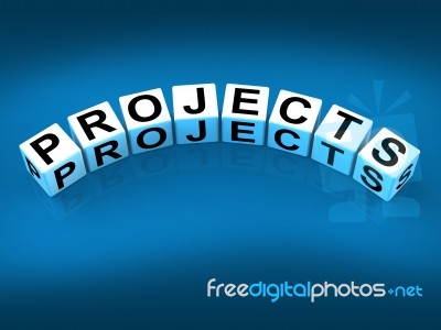 Projects Blocks Represent Ideas Activities Tasks And Enterprises… Stock Image