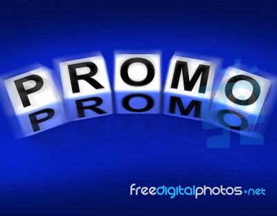 Promo Blocks Displays Advertisement And Broadcasting Promotions Stock Image