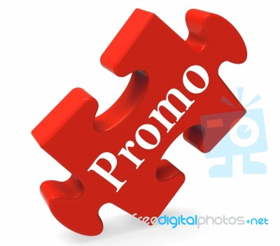 Promo Puzzle Shows Promotion Promos Discounts And Reductions Stock Image