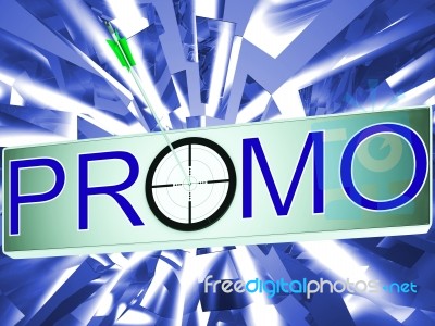 Promo Shows Promotion Discount Sale Stock Image