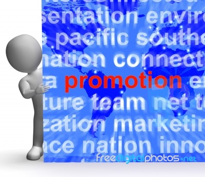 Promotion Word Cloud  Sign Shows Discount Bargain Or Markdown Stock Image