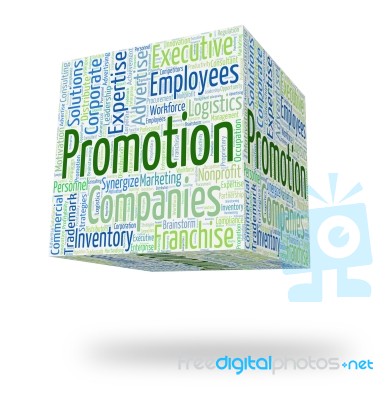 Promotion Word Means Offer Retail And Reduction Stock Image