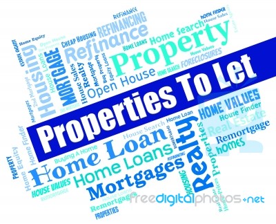 Properties To Let Means Real Estate And Habitation Stock Image