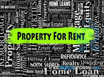 Property For Rent Means Real Estate And Apartment Stock Image