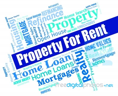 Property For Rent Means Real Estate And Apartments Stock Image