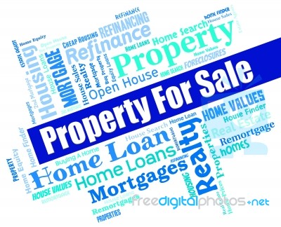 Property For Sale Represents On Market And Home Stock Image