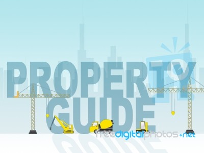 Property Guide Indicates Real Estate Information 3d Illustration… Stock Image