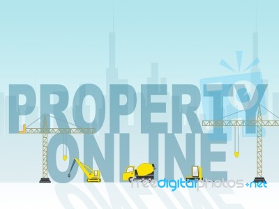 Property Online Indicates Real Estate And House Stock Image