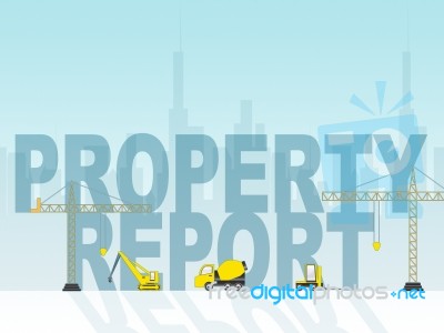 Property Report Represents Real Estate Document 3d Illustration Stock Image