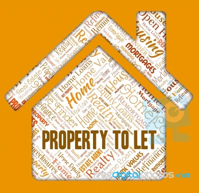 Property To Let Shows Real Estate And Apartment Stock Image