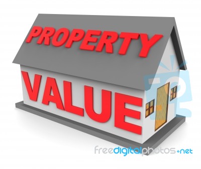 Property Value Shows Current Prices And Cost 3d Rendering Stock Image