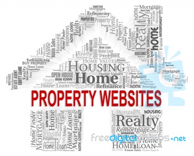 Property Websites Shows Homes Houses And Habitation Stock Image