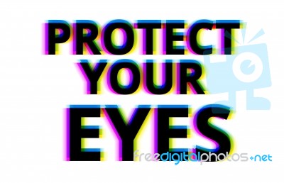 Protect Your Eyes Illustration Backdrop Stock Photo