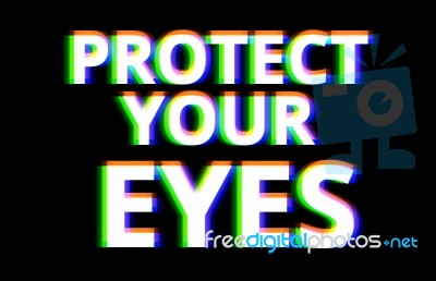 Protect Your Eyes Illustration Background Stock Photo