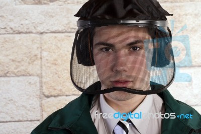 Protective Cap For Logging; Stock Photo