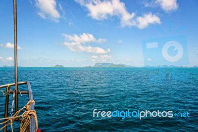 Prow Of The Boat On The Sea Stock Photo