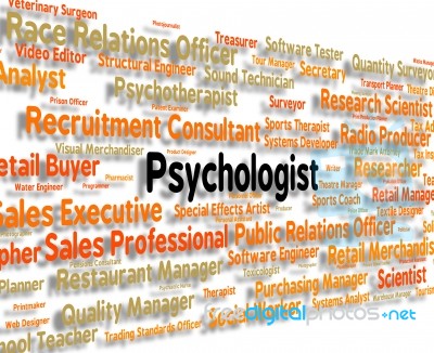 Psychologist Job Means Analyst Psychology? And Occupation Stock Image