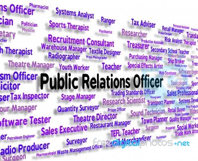 Public Relations Officer Showing Press Release Stock Image