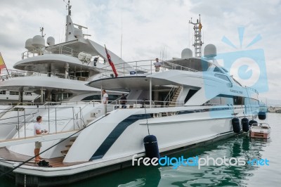 Puerto Banus, Andalucia/spain - July 6 : View Of Boats In The Ha… Stock Photo