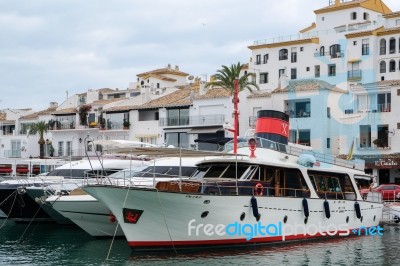 Puerto Banus, Andalucia/spain - July 6 : View Of The Harbour In Stock Photo